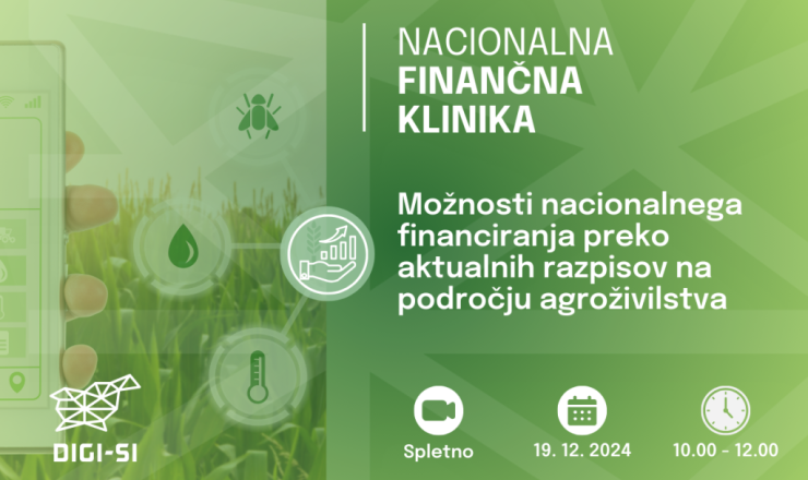 Nacionalna finančna klinika – Možnosti nacionalnega financiranja preko aktualnih razpisov na področju agroživilstva